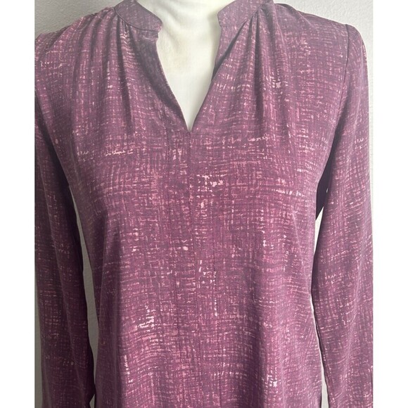 J. Jill 100% Silk Burgundy Knee Length Shift Dress Size XS (0/2) - Picture 4 of 9